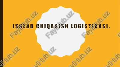 ishlabchiqarishlogistikasi — PPTX