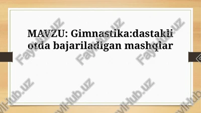 dastakliotdabajariladiganmashqlar — PPTX