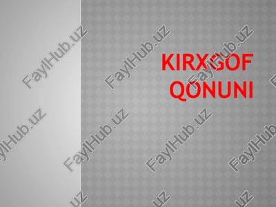 kirxgof qonuni — PPTX
