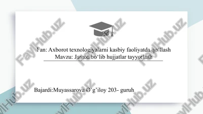 jamoa bo‘lib hujjatlar tayyorlash slayd — PPTX