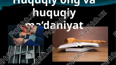 huquqiy ong va huquqiy madaniyat — PPTX