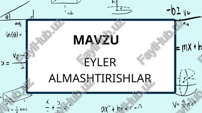 eyler almashtirishlar — PPTX