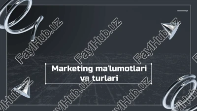 marketing maʼlumotlarivaturlari — PPTX