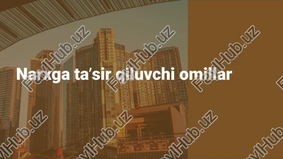 narxga ta'sir qiluvchi omillar — PPTX