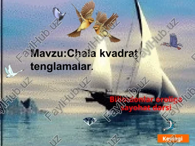 chalakvadrat tenglamalar — PPTX