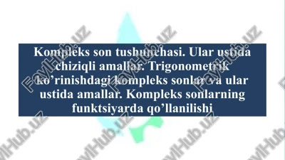 kompleks sonlar — PPTX