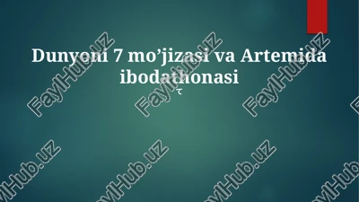 dunyoning yetti mo'jizasi — PPTX