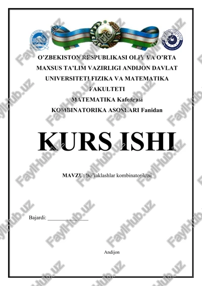 kombinatorika asoslari — DOCX