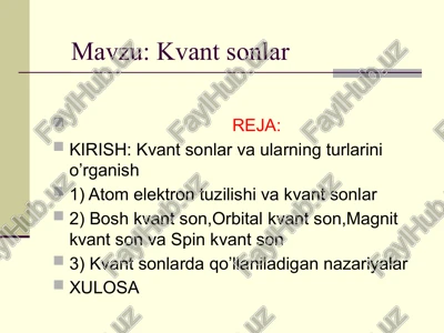 kvantsonlar — PPTX