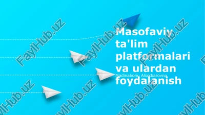 ommaviy ta'lim platformalari — PPTX