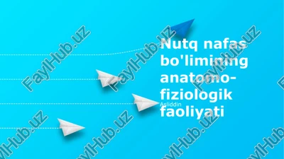 nutq nafas bo'limining anatomo-fiziologik faoliyati — PPTX