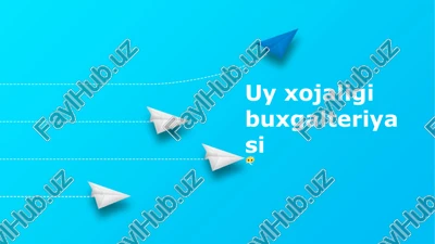 uy xojaligi buxgalteriyasi — PPTX