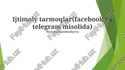ijtimoiy tarmoqlar — PPTX