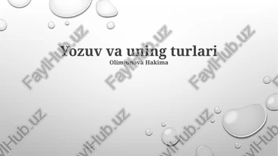 yozuv va uning turlari — PPTX