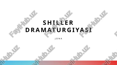 friedrich schiller: hayoti va ijodiy yo'nalishlari — PPTX