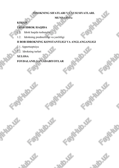 idrokning sifatlari va xususiyatlari — DOCX