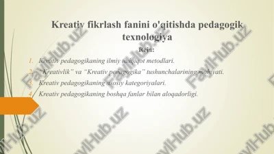 kreativpedagogika — PPTX
