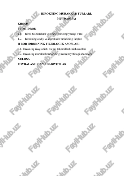 idrokning murakkab turlari — DOCX