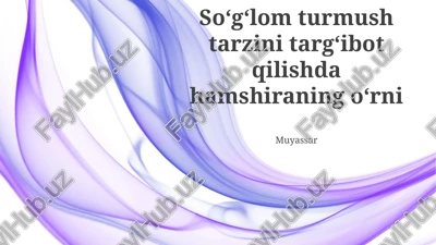 sog'lom odatchilarni rivojlantirish: amaliy strategiyalar — PPTX