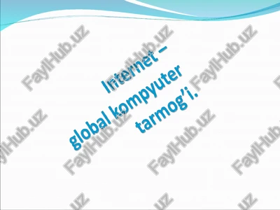 internet — PPT