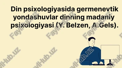 din psixologiyasi va shaxsiy rivojlanish — PPTX
