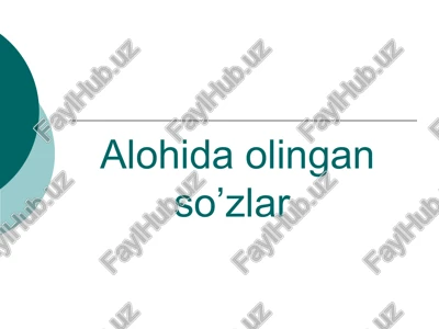modalso’zlar — PPTX