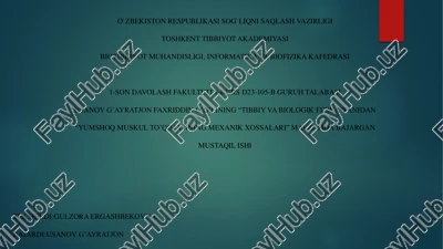 yumshoq muskul to'qimasining mexanik xossalari — PDF
