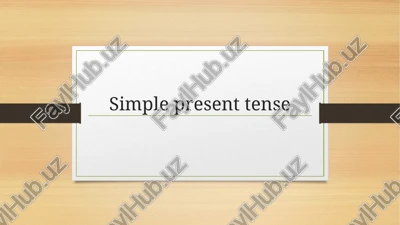 simple present tense — PPTX