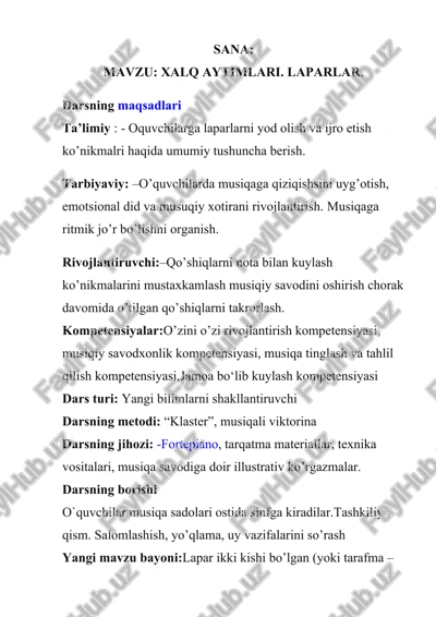 xalq aytimlari. laparlar. — DOCX