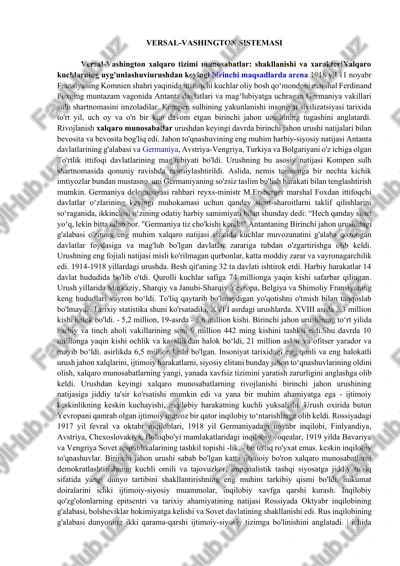 versal-vashington sistemasi — DOCX