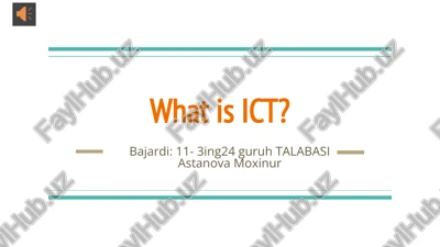 ict stands for information and communication technology — PPTX