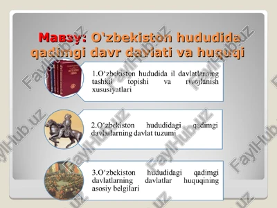 o‘zbekiston hududida qadimgi davr davlati va huquqi — PPT