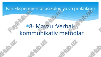 verbal-kommunikativmetodlar — PPTX