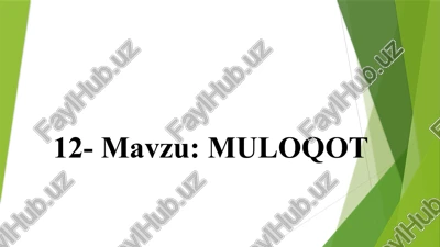 muloqot — PPTX