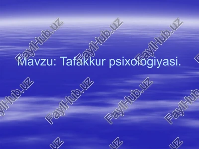 tafakkurpsixologiyasi — PPTX