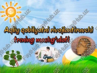 aqliy qobilyatni rivojlantiruvchi trening — PDF