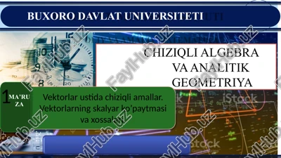 chiziqli algebra va analitik geometriya — PPTX