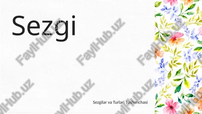 sezgilar va turlari tushunchasi — PPTX