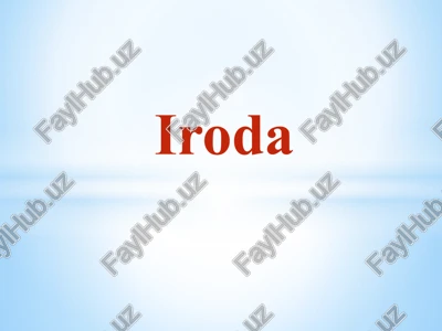 irodaviy sifatlari — PPTX