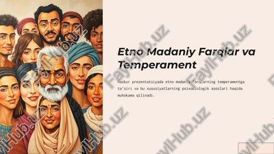 temperament: tushunchasi va xususiyatlari — PPTX