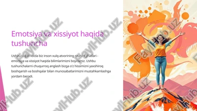 emotsiya va xissiyot haqida tushuncha — PPTX
