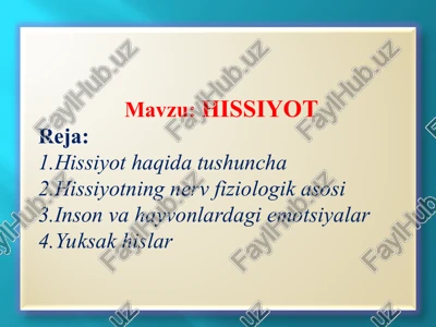 hissiyot — PPT
