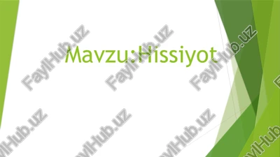hissiyot — PPTX