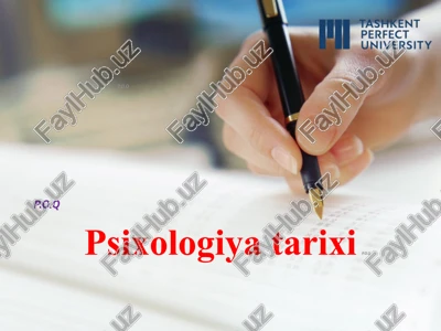 psixologiya tarixi — PPTX