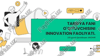 innovatsion faoliyatning ta'rifi va asosiy tamoyillari — PPTX