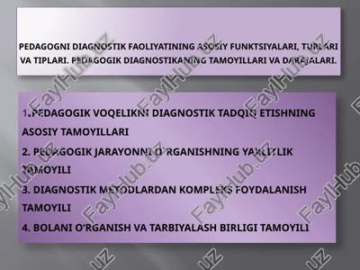 pedagogik diagnostika — PPTX