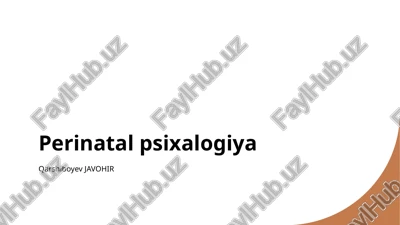 perinatal psixalogiya — PPTX