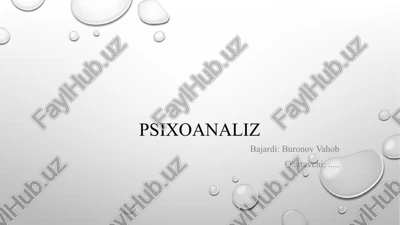 psixoanaliz — PPTX