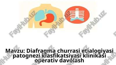 diafragma churrasi etialogiyasi patognezi klasfikatsiyasi klinikasi operativ davolash — PPTX