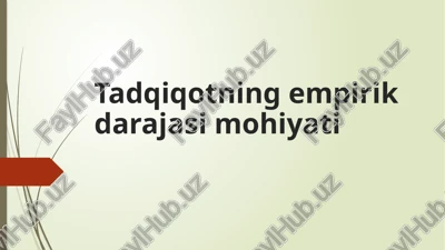 empirik daraja — PPTX